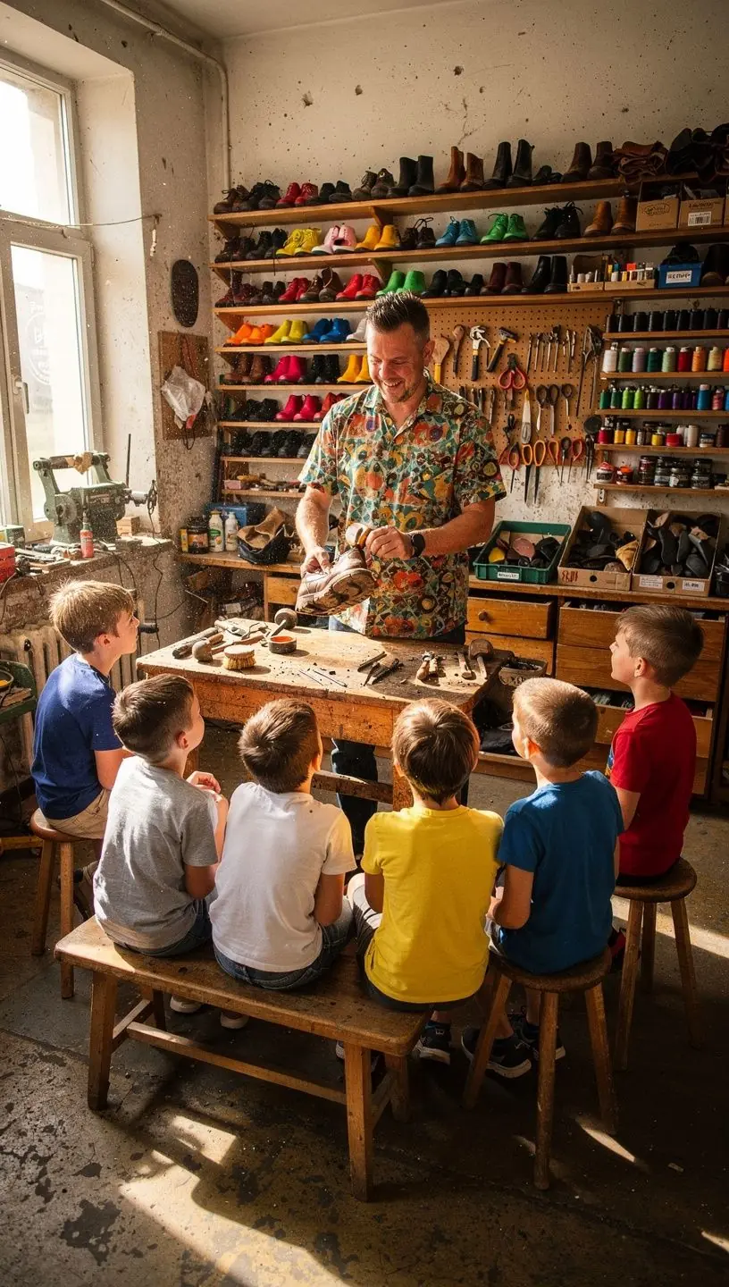 Expert examining common shoe damages for repair.