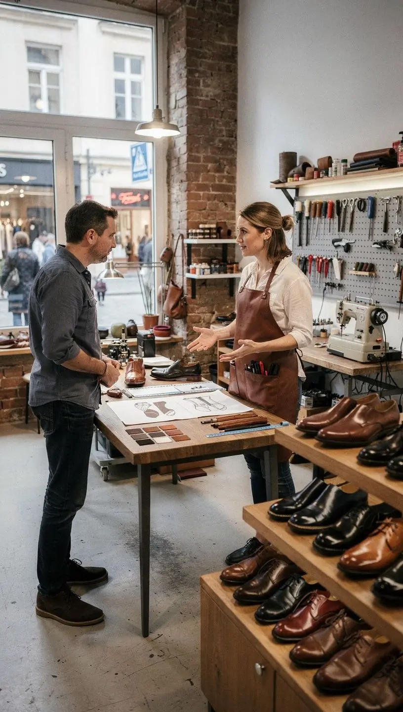 Close-up of durable shoe stitching highlighting craftsmanship.